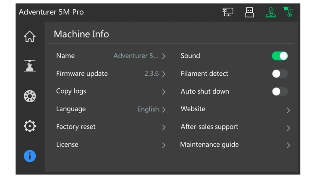 Flashforge firmware update