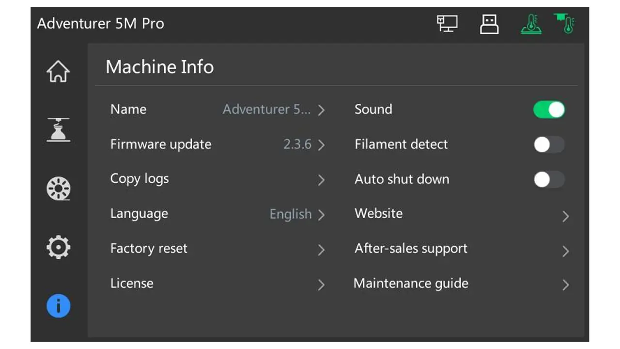Flashforge firmware update